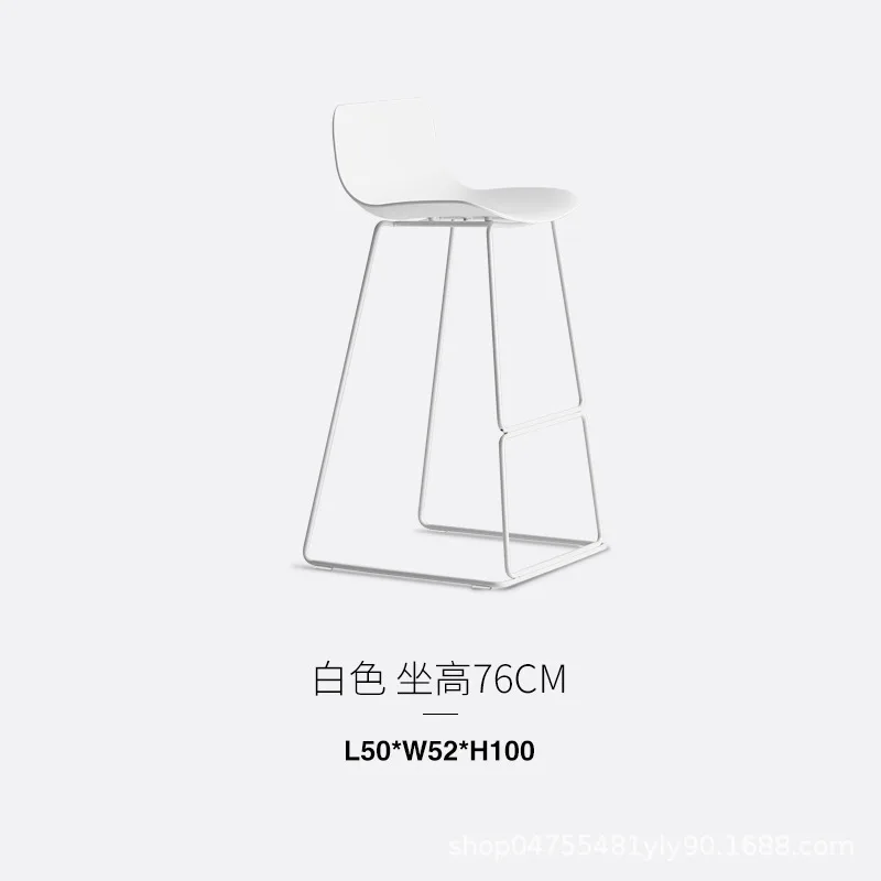 Wind simple plastic bar chair plastic bar chair hollow design stackable home bar front desk high chair