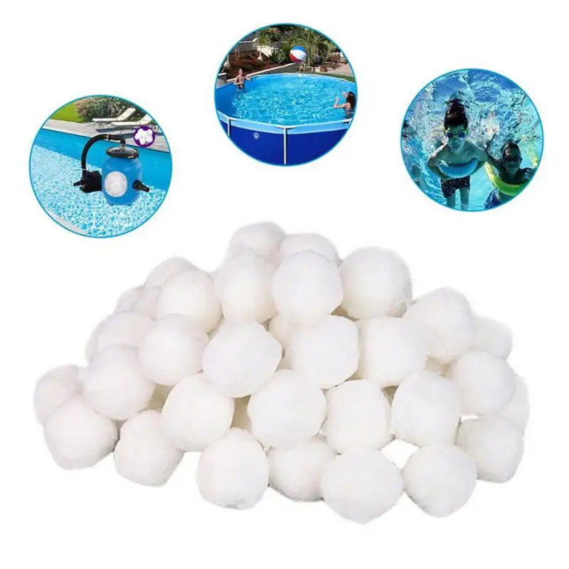 White Filter Ball Swimming Pool Cleaning Ball Water Fiber Cotton Balls Lightweight High Strength Swimming Pool Cleaning Tools