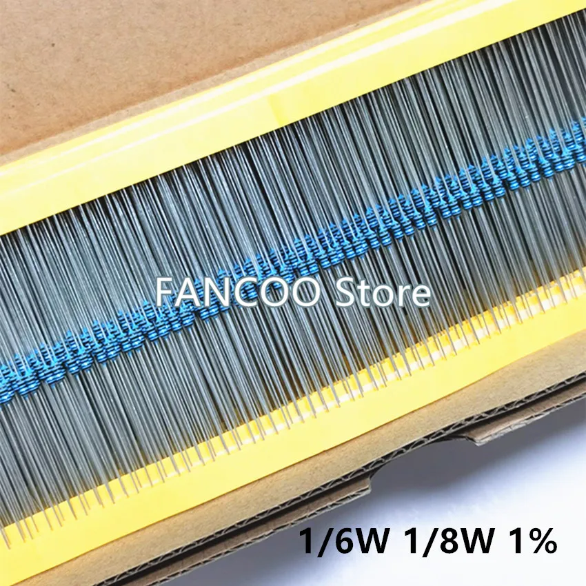 5000PCS/BOX 1/6W 1/8W 1% Metal Film Resistor 11K-100K 12K 13K 15K 16K 18K 20K 22K 24K 27K 30K 33K 36K 39K 43K 47K 51K 56K 62K