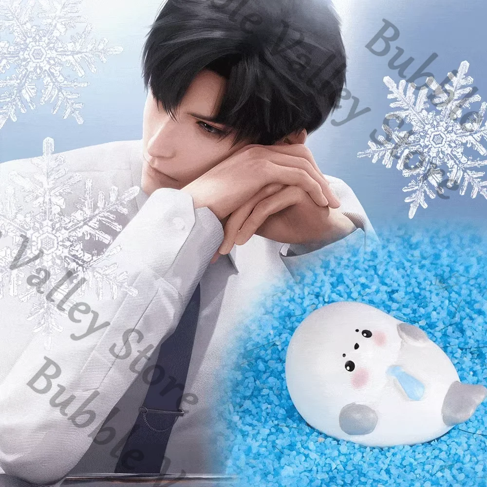 

Anime Love and Deepspace Zayne Cosplay Snow Sea Dog Cartoon Seal Pup Baby Seals Foquita Desktop Ornament Posing Prop Gift