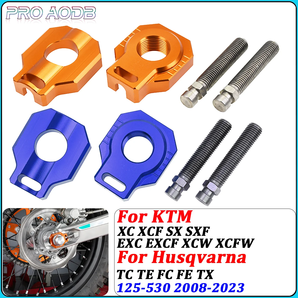 

Motorcycle Chain Adjuster Regulator Sliders Tensioner For Husqvarna TE FE TC TX KTM XCW XCWF EXC EXCF SX SXF XC XCF 2008-2023