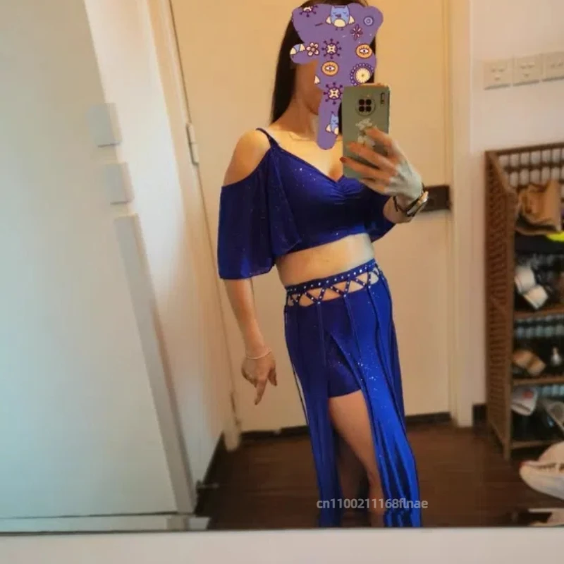 New Tassel Sexy Performance Belly Dance Dance Set with Split Ends for Slimming, Eastern Classical Dance Performance Costume