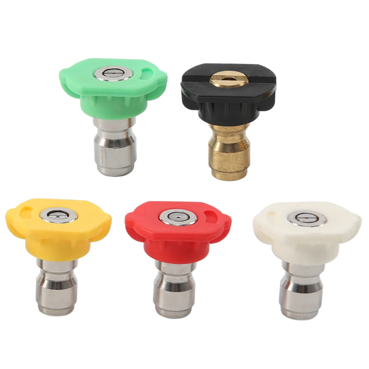 5Pcs Pressure Washer Spray Nozzles 1/4 Quick Connection Spray Tip Set (4.0 Gpm) Multiple Degrees