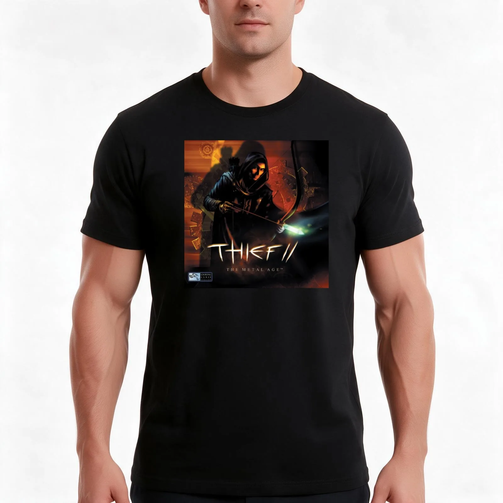Thief II The Metal Age Box Art (EU Retail) 2000 T-Shirt, Summer Casual Cotton Tee, Oversized Streetwear Tops, Unisex Men Women