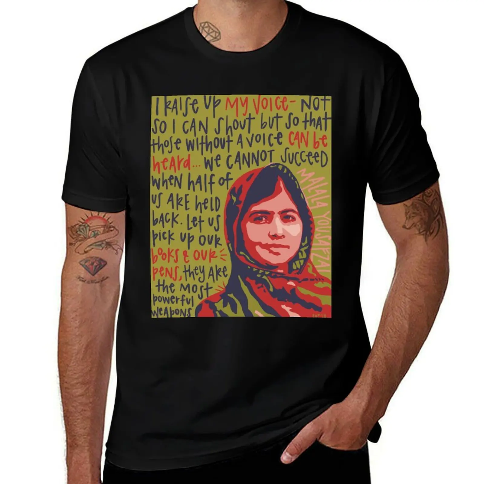 

Malala Yousafzai T-Shirt cotton t shirts high quality anime t shirts for man g man t shirts for men T-shirt