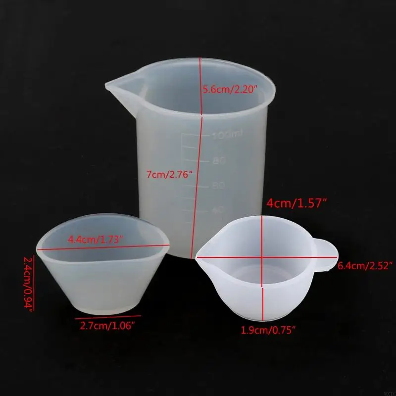 WXTC 12pocies Gartful Resin Casting Strumento fai -da -te 100 da 20 da 10 tazze riutilizzabili tazze per l'orecchio