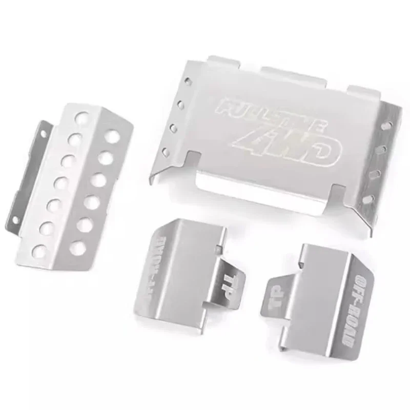 1set Silver Metal Chassis Armor Guard Plate for 1/10 RC Crawler FMS FCX10 K5