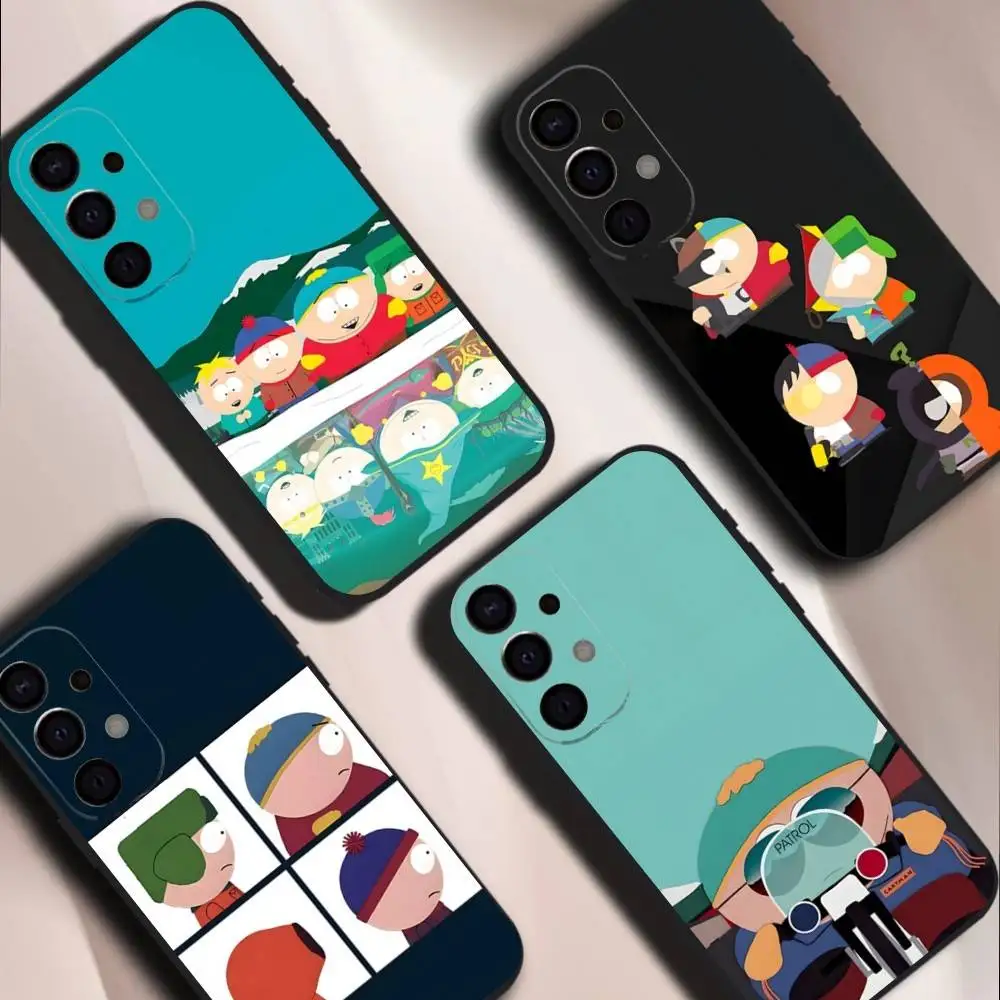 

Cartoon Funny S-South-P-Park For Samsung Phone Case S26,S25,S24,S21,S22,S23,S30,Ultra,S20,Plus,Fe,Lite,5G Black Cover