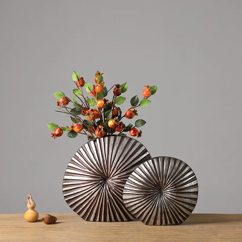 

Ornament High-end Modern Light Luxury Living Room TV Cabinet Entrance Dining Side Cabinet Home Decoration Flower Vase