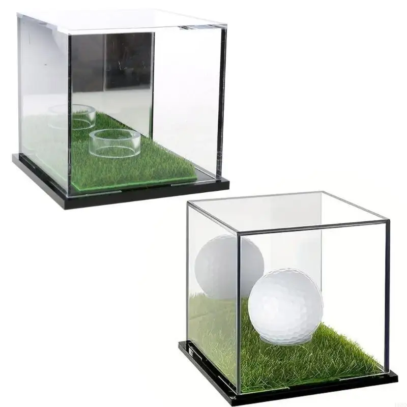 Clear Acrylic Baseball Display Stand Square Storage Box Golf Balls Display Case 