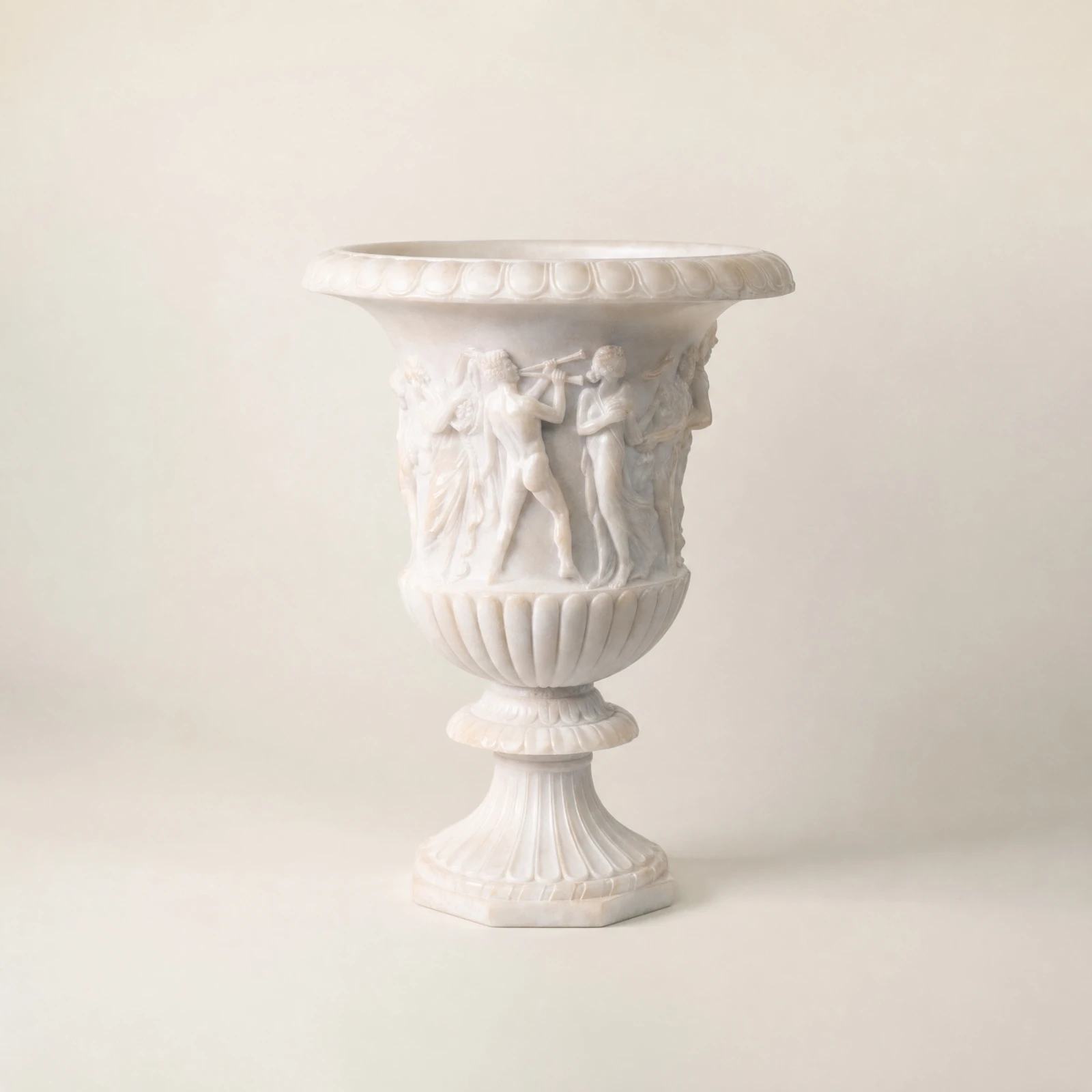 Urn with Pedestal Sculptural Classical Urn Decorative Planter Heavyweight for Home Decorators, Entryway Table, Mantel