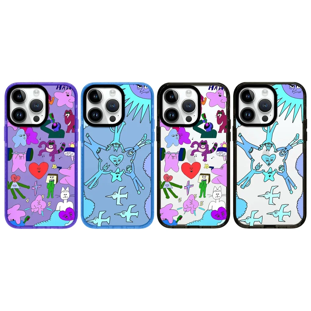 

Graffiti Cartoon 2.0 Acrylic Border iPhone 12 13 14 15 16 Pro Max Protective Case, Fits iPhone 16 Pro Max