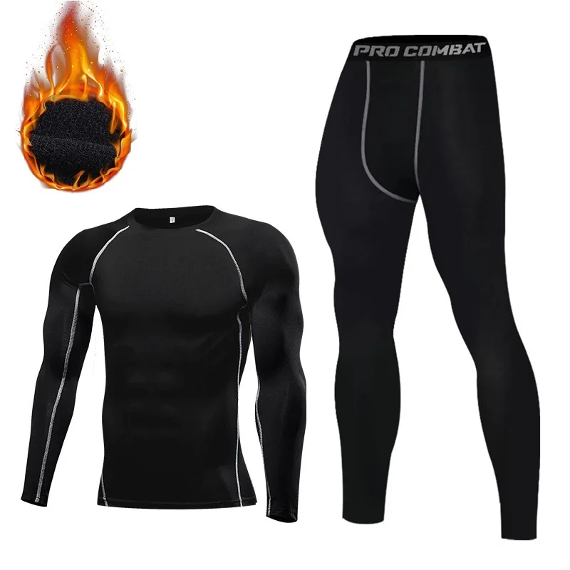 

Winter Thermal Underwear Men Compression Long Johns Fitness Thermo Clothing Thermal Tights Set for Men Warm Inner Wear Clothes