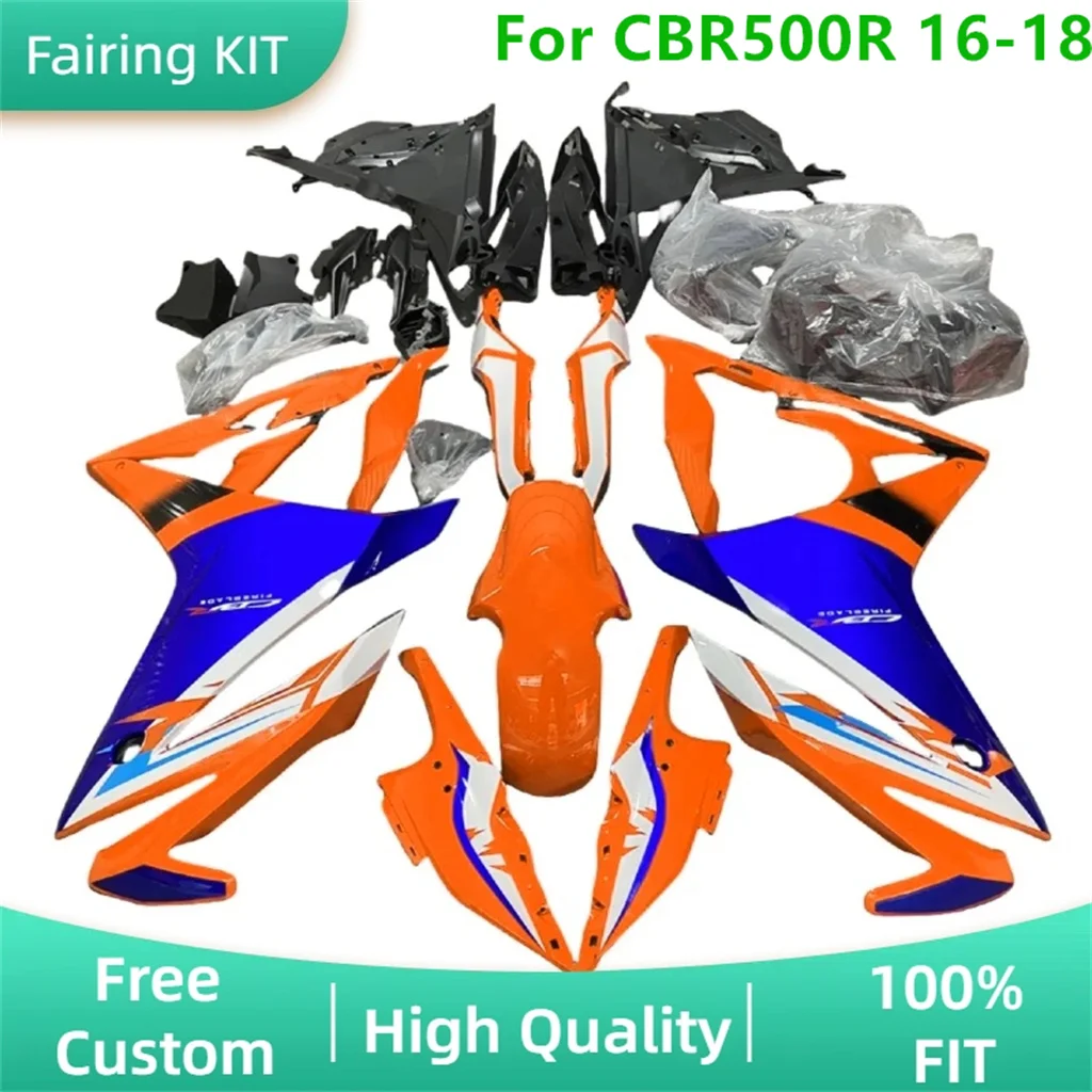 Free Custom Motorcycle Fairing Kit for HONDA 2016 2017 2018 CBR500 R Road Racing Body Repair Aftermarket Parts 16 17 18 CBR 500R