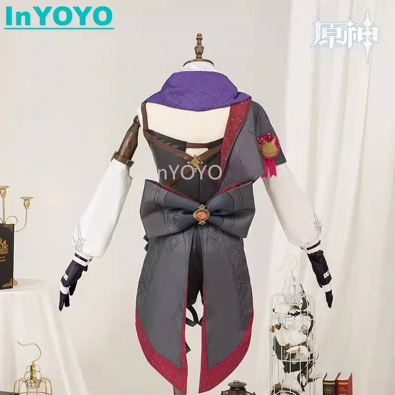 InYOYO Lyney Cosplay Genshin Impact Costume Magician Lovely Uniform Role Play Game Suit Halloween Party Outfit Women XS-3XL New