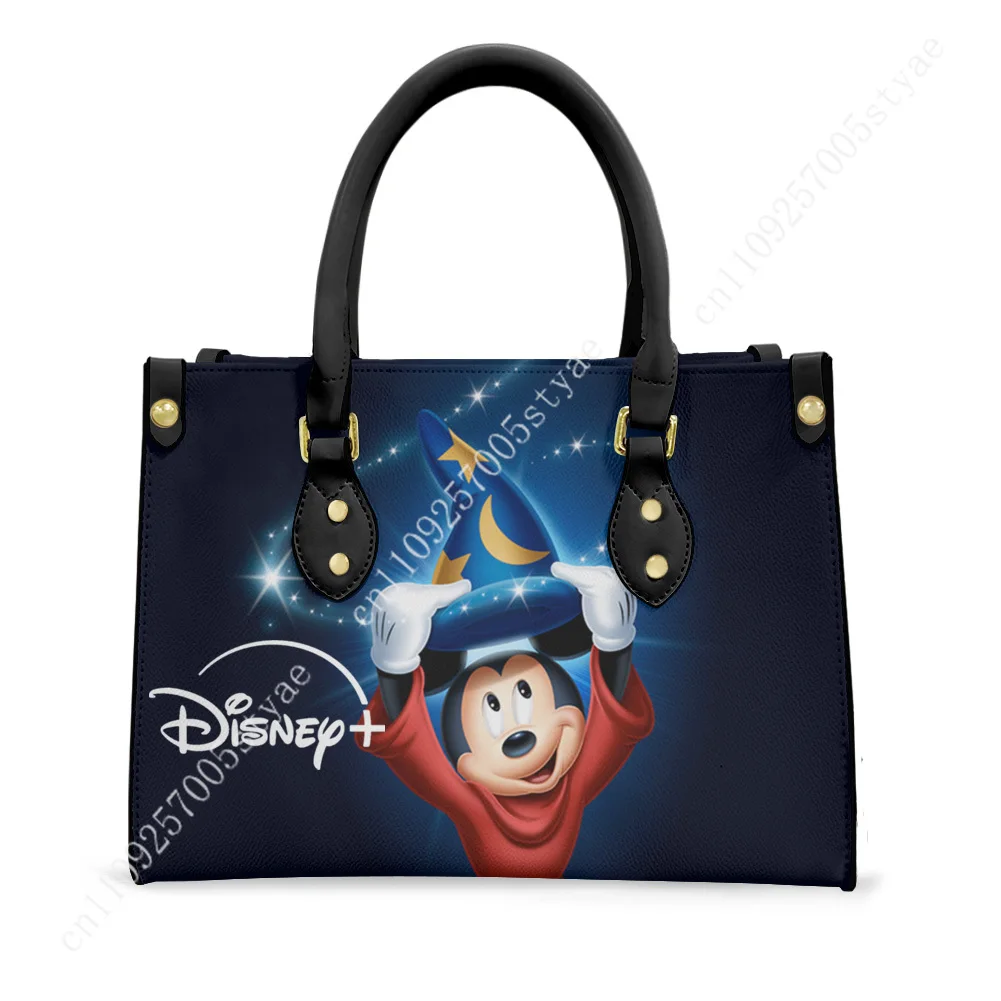 

Сумка-тоут Disney World Magic Mickey, ретро-стиль, уличный дизайн, женская/мужская, с текстовым изображением, из искусственной кожи, для бизнеса, шопинга, подарочная сумка