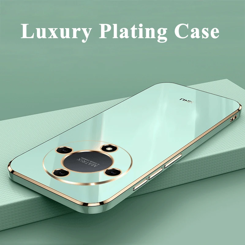 Luxury Plating Case for Honor X9A 5G Soft TPU Silicone Square Shockproof Phone Cover for Honor Magic 5 Pro 5 Lite 4 Pro