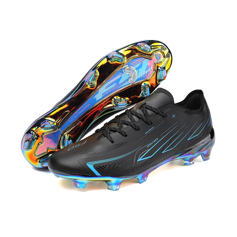 Men's Soccer Shoes Sneaker Comfortable High-Quality Football Boots with Long Spikes for Boys - Durable Society-Resistant Design