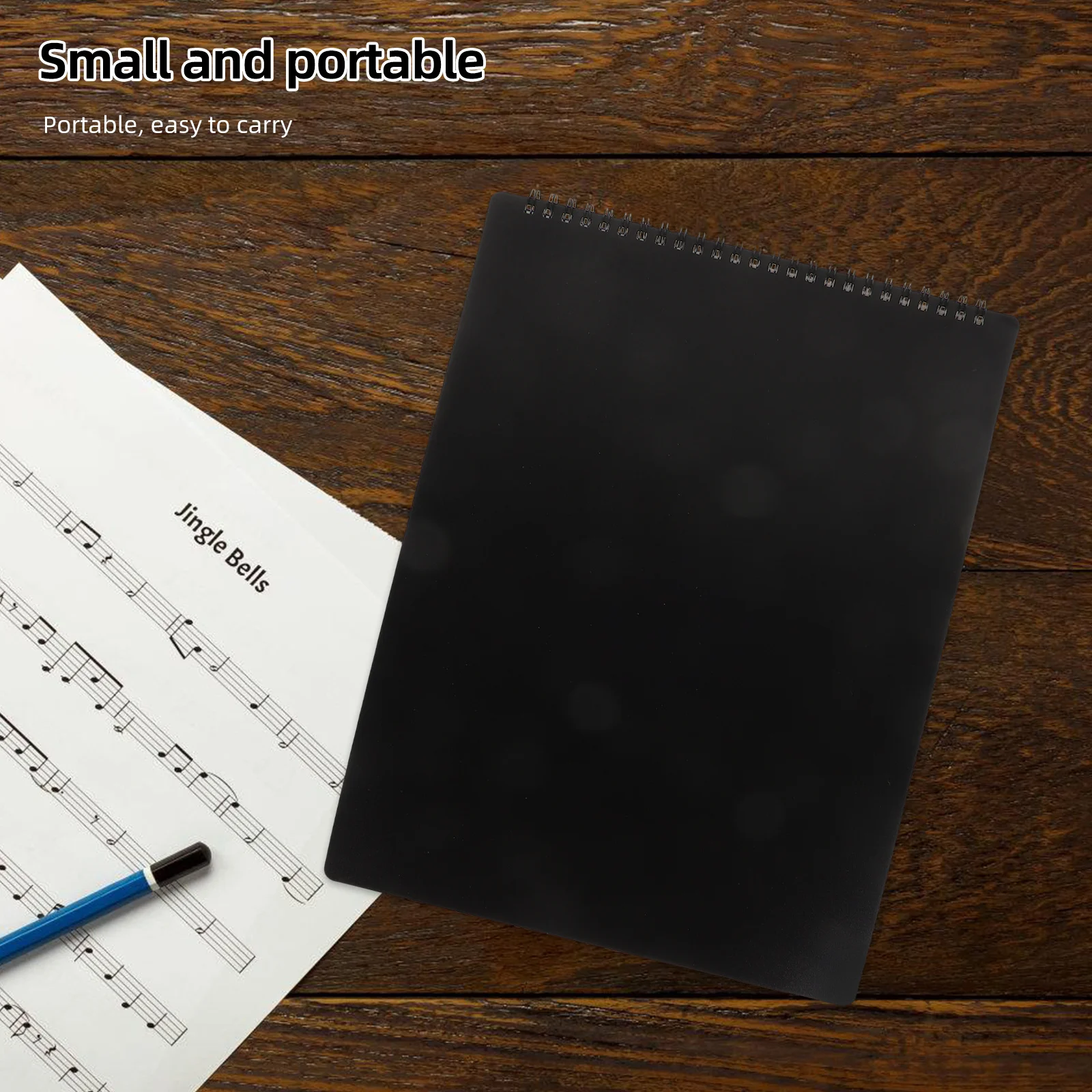 

Music Sheet Folder A4 Size Adjustable Horizontal Binder Secure Clasp Marching Band Trumpet Clarinet Flip Folder