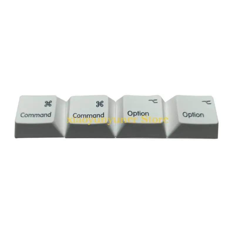 P9JB R1 Height 1.25U 1.25X Common Option Keycaps for Mechanical Keyboard 4 Pieces PBT Dye Subbed for Mac Keycaps Green/White