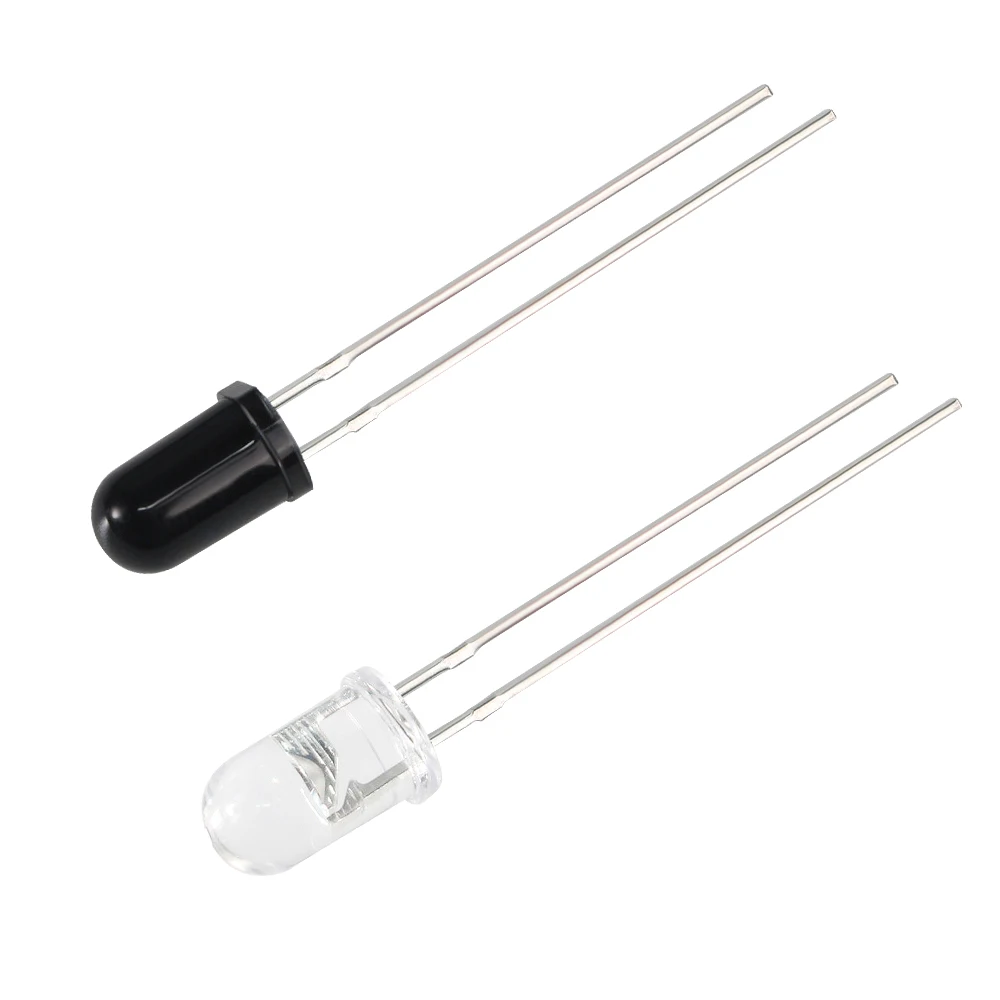 10 juegos de kit de emisor y receptor LED infrarrojo de 3 mm (F3) 5 mm (F5) diodos de 940 nm 1,4-1,6 V 20 mA para proyectos de control remoto con sensor