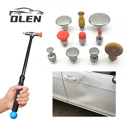 Car Dent Repair Hammer Body Repair Percussion Leveling Hammer Replaceable Removal Repair Kit Auto Body Dent Tool Stainless Steel