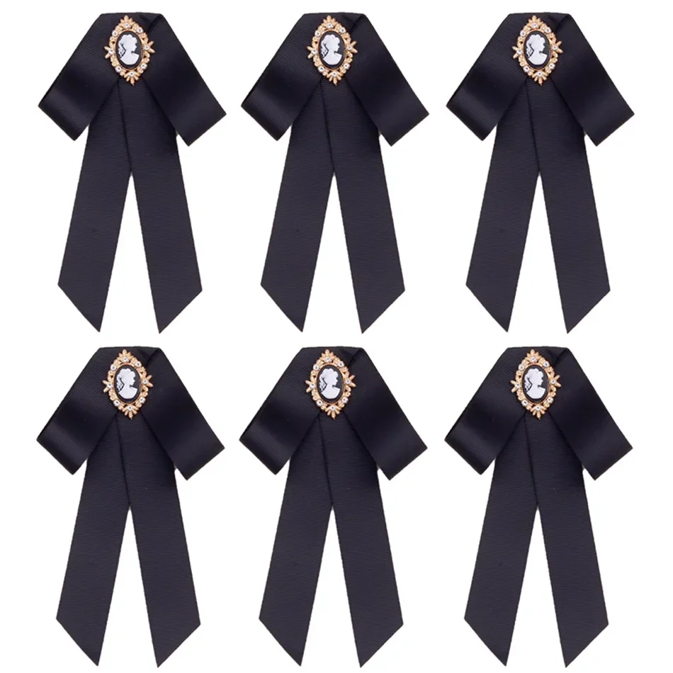 المرأة الجديدة مضلع الشريط الجمال رئيس القوس بروش قميص بريطاني ربطة القوس فيونكة الصدار دبوس اكسسوارات H1290 #5