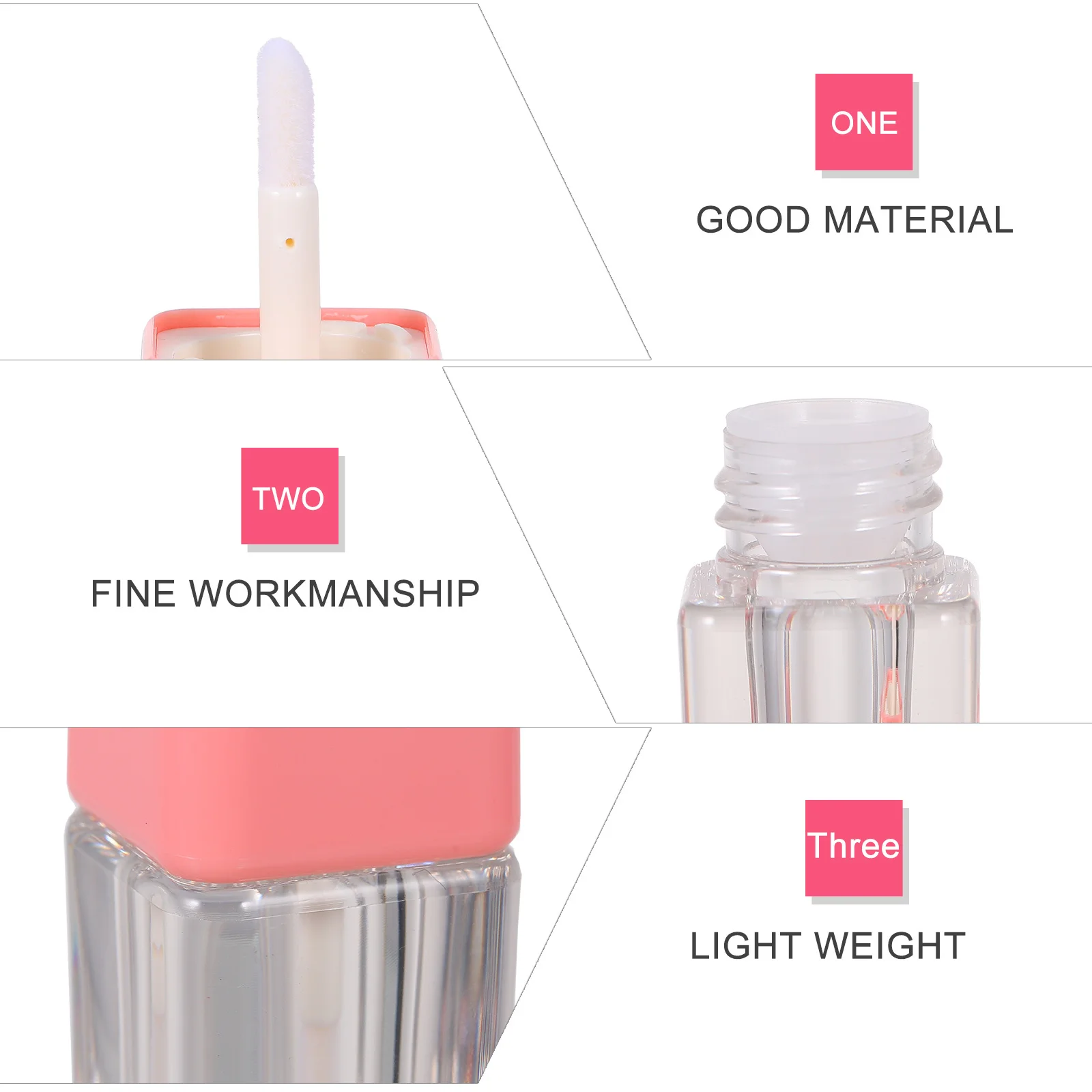 10 قطعة أنبوب ملمع صغير محمول حاوية فارغة قابلة لإعادة الملء لبلسم الشفاه لتقوم بها بنفسك مستلزمات السفر موزع ألوان الشفاه #3