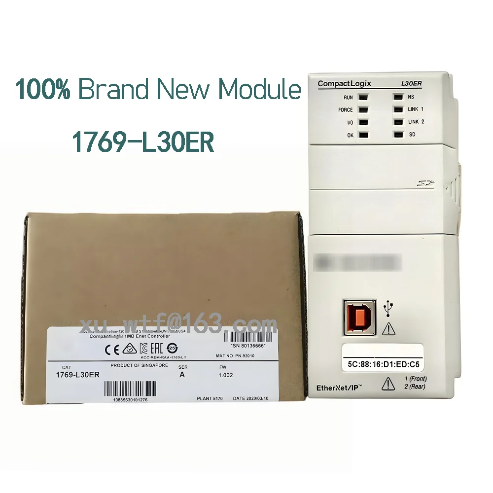 100% Brand New Boxed PLC Controller 1769-L30ER In Stock In Warehouse For Fast Delivery