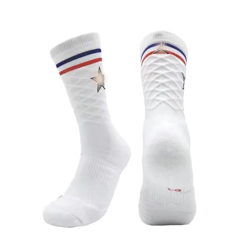 Alliance Star-Basketball Training Socks, Major Meias Comprimento Médio, Respirável Anti-Soft Slip Socks, Absorção de suor, Resistente ao desgaste,