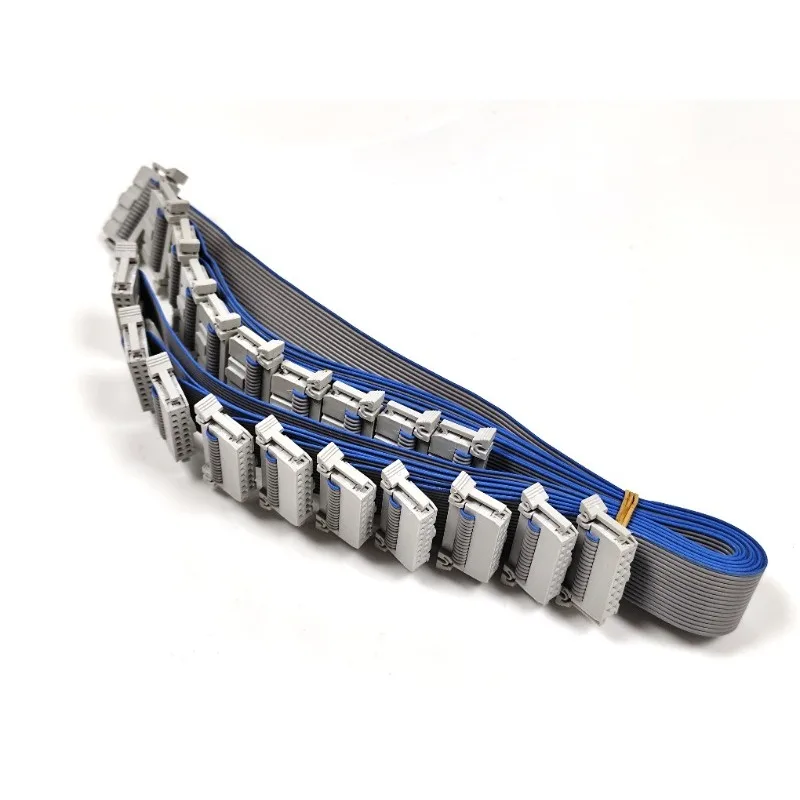 Conector idc cabo de exibição led 16p acabado fc cinza conexão cabo de dados transmissão de tela de caminhada de 16 pinos 2.54mm cobre puro