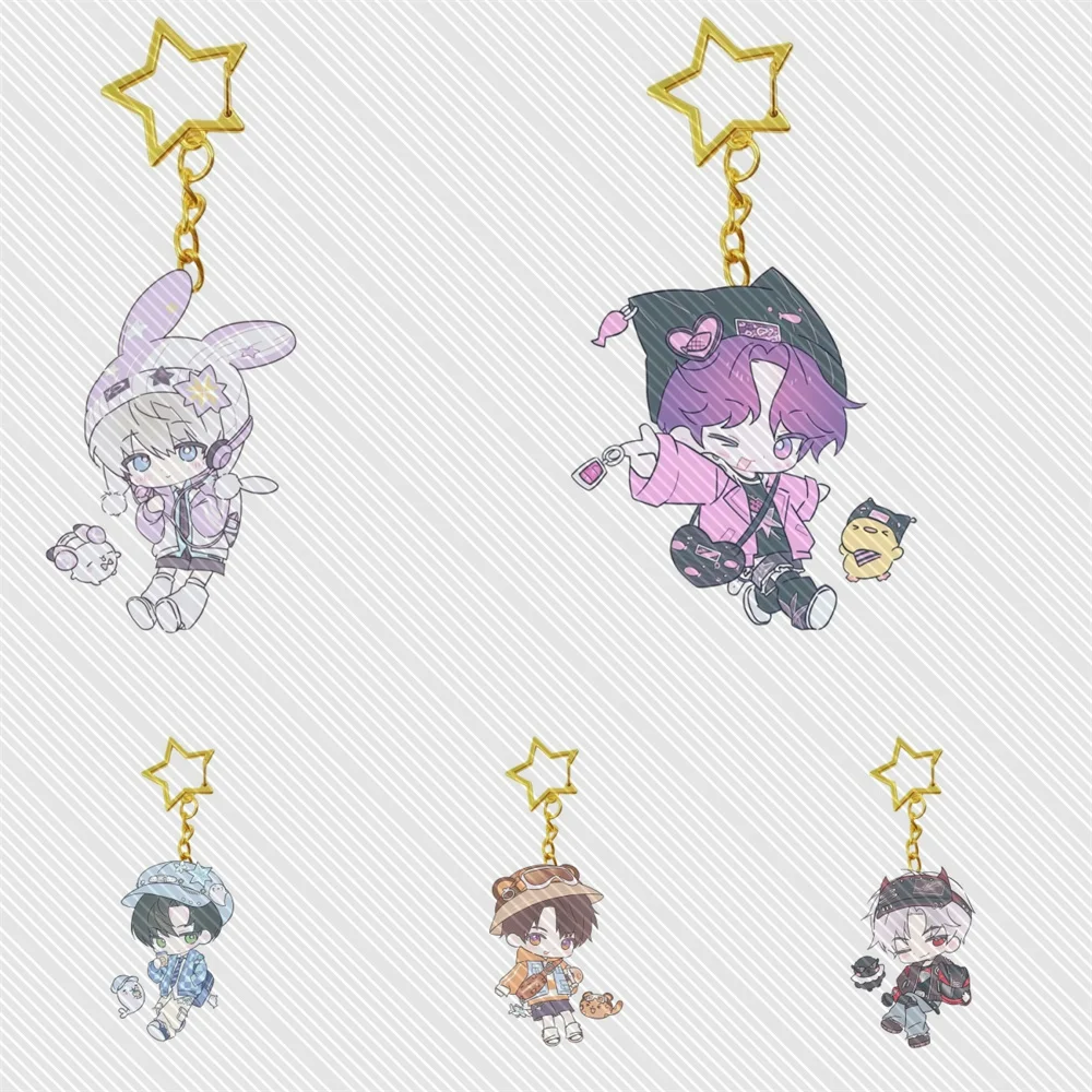 Hot Anime Love and Deepspace Acrylic Keychain 6CM Model Cosplay Characters Ornament Accessories Goods Collection Gifts