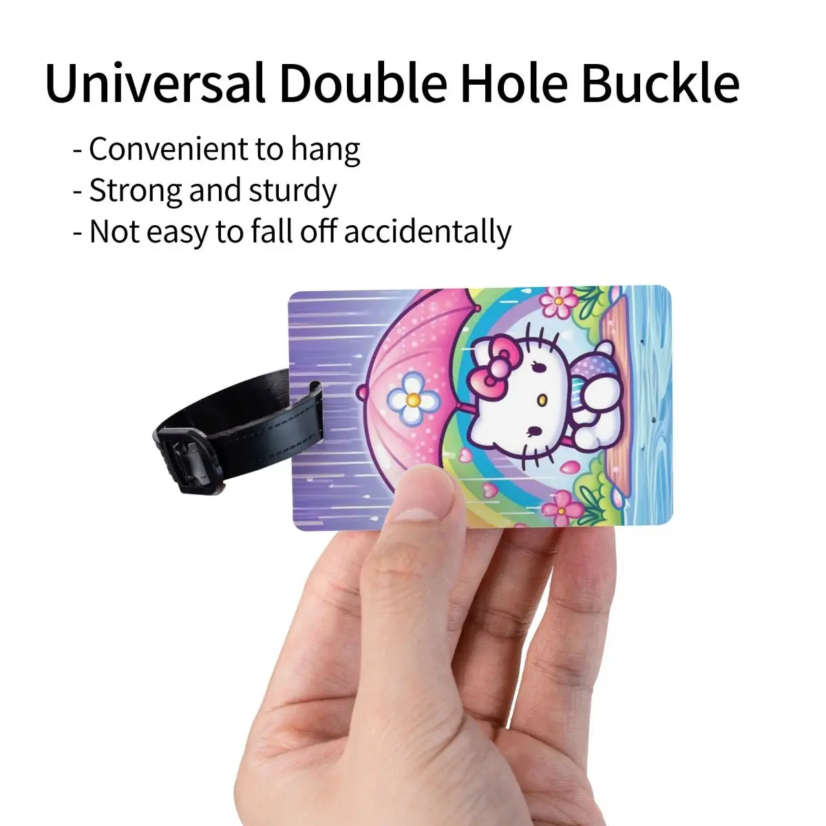 Niedliche Cartoon-Katze, Hello Kitty, Gepäckanhänger für Koffer, modische Gepäckanhänger, Sichtschutz, Name, Ausweis