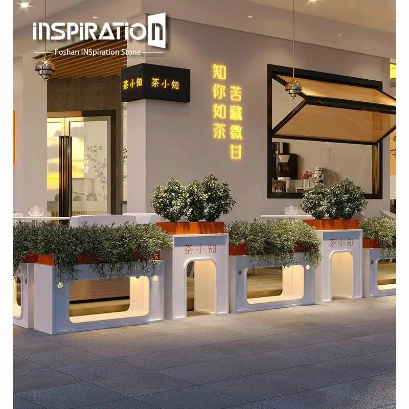 Galvanized steel rust appearance round metal planter iron rectangle