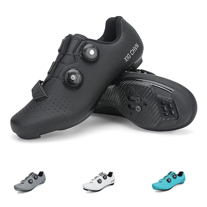 

Cycling Shoes Road Bike Men White Breathable SPD Self-Locking Cleat Racing Road Bike Shoes Women FlatBicycle Sneakers