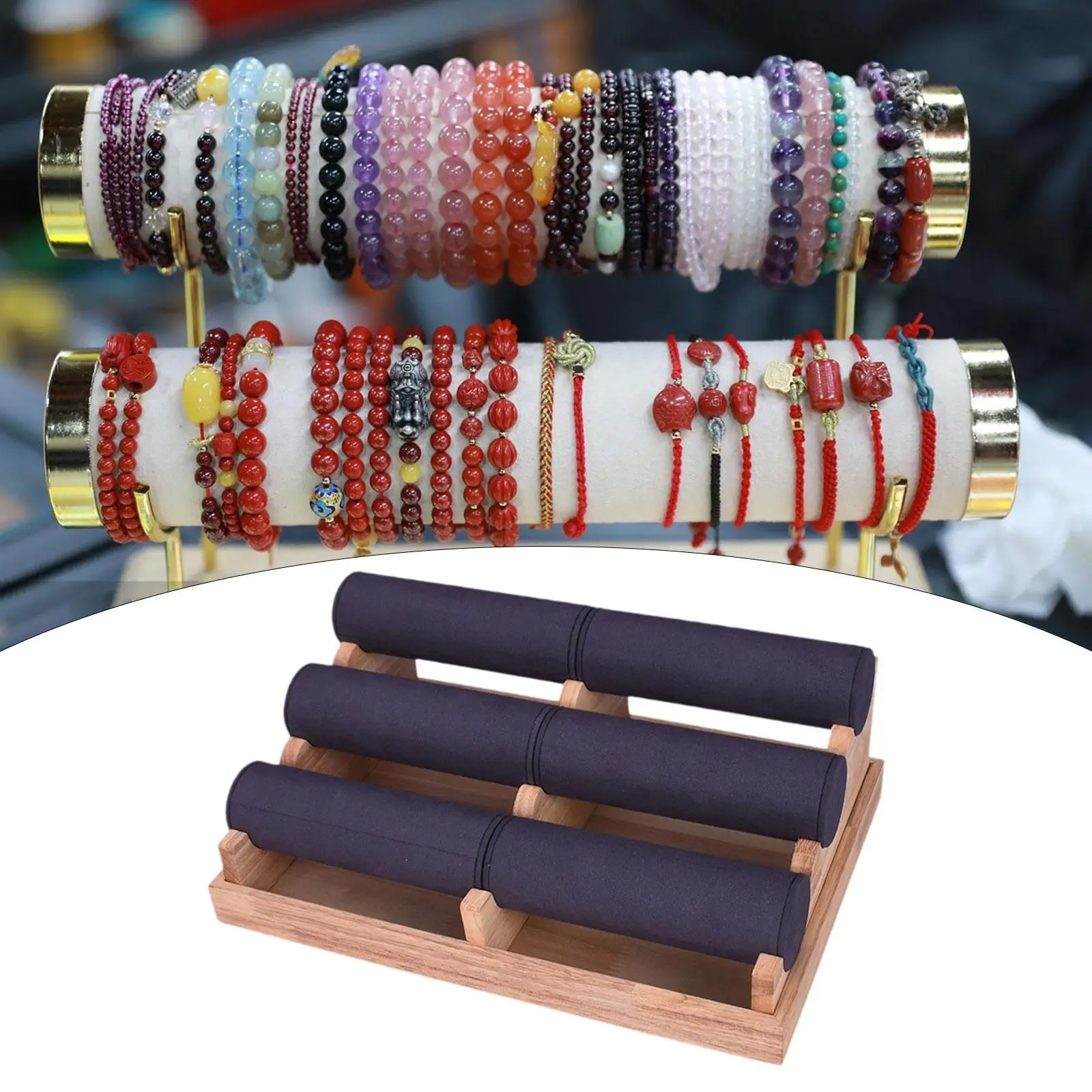 

Bangle Bracelet Holder Elegant Wristwatch Rack Stylish Detachable Rods Jewelry Rack for Shop Countertop Store Bedroom Dresser
