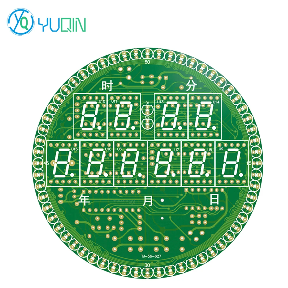 LED Rotating Perpetual Calendar Electronic Alarm Clock DIY Kit Learning to Solder Circuit Boards and Assemble Spare Parts