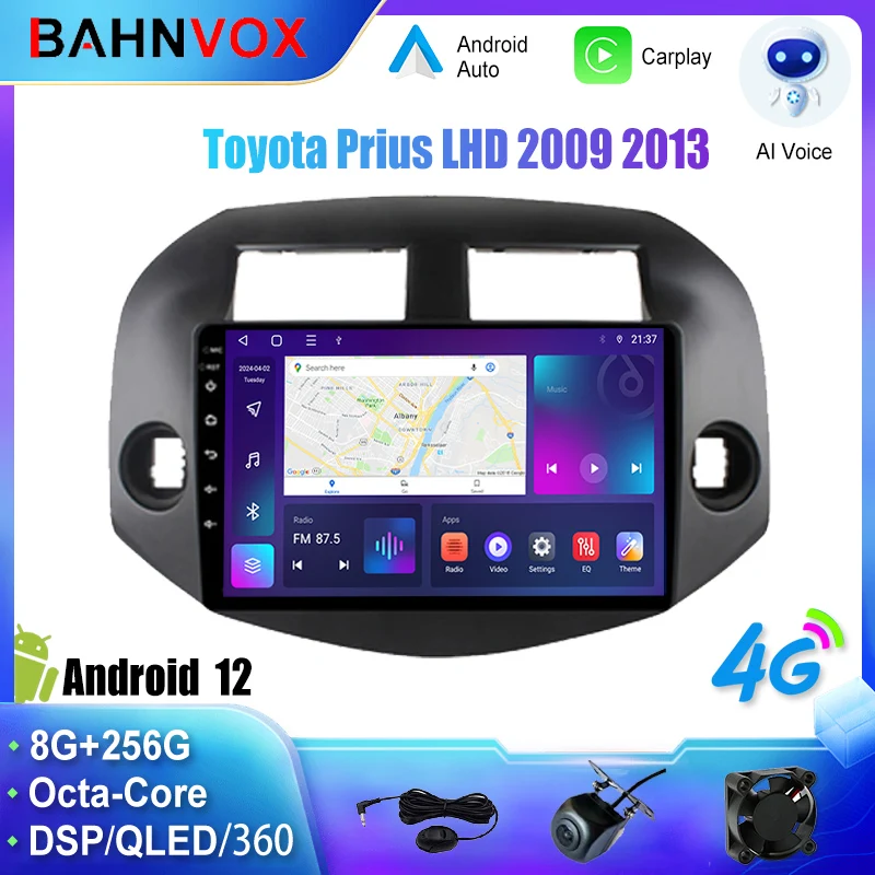 

9" Android 12.0 Car Radio GPS Navigation for Toyota RAV 4 RAV4 2005-2013 Stereo Multimedia Video Player Carplay 4G Head Unit