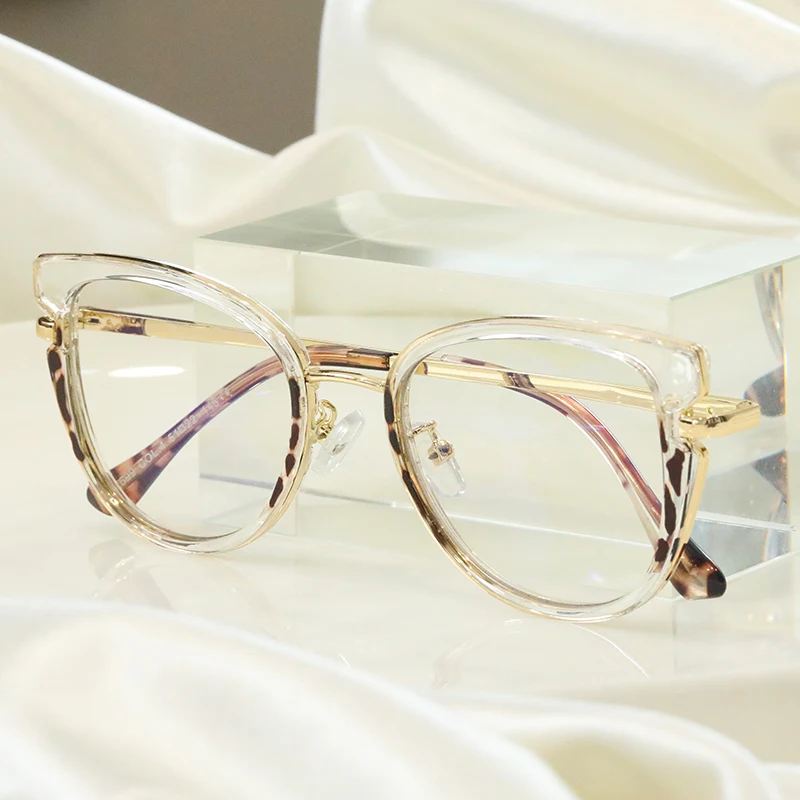 

Fashionable Women Eyeglasses Frames 97699 - Stylish Cat Eye Optical Blue Light Blocking TR90 Frame