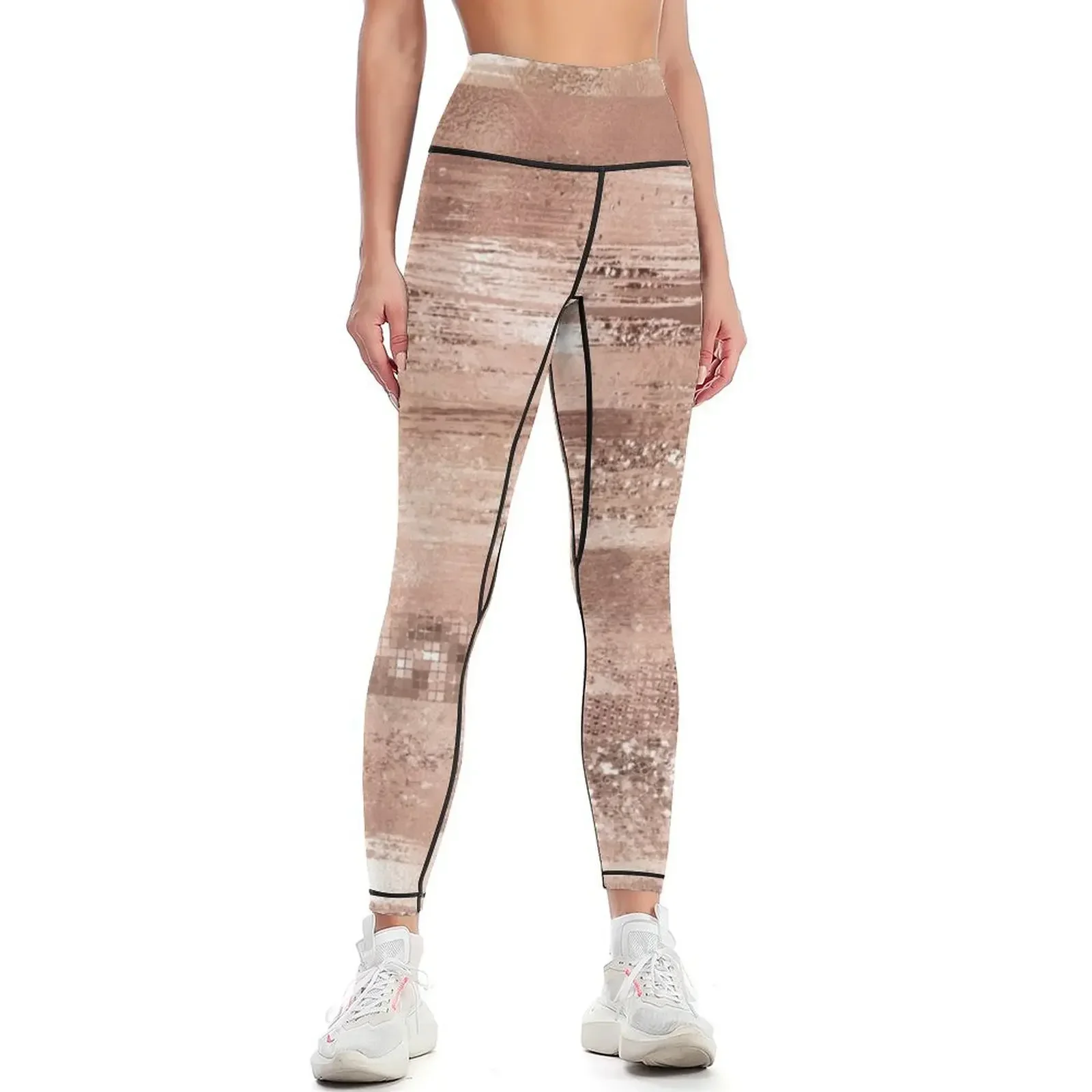 Sparkling Rose Gold Glitter Pattern Leggings Legging sport sports for push up Women's push up jogging pants Womens Leggings