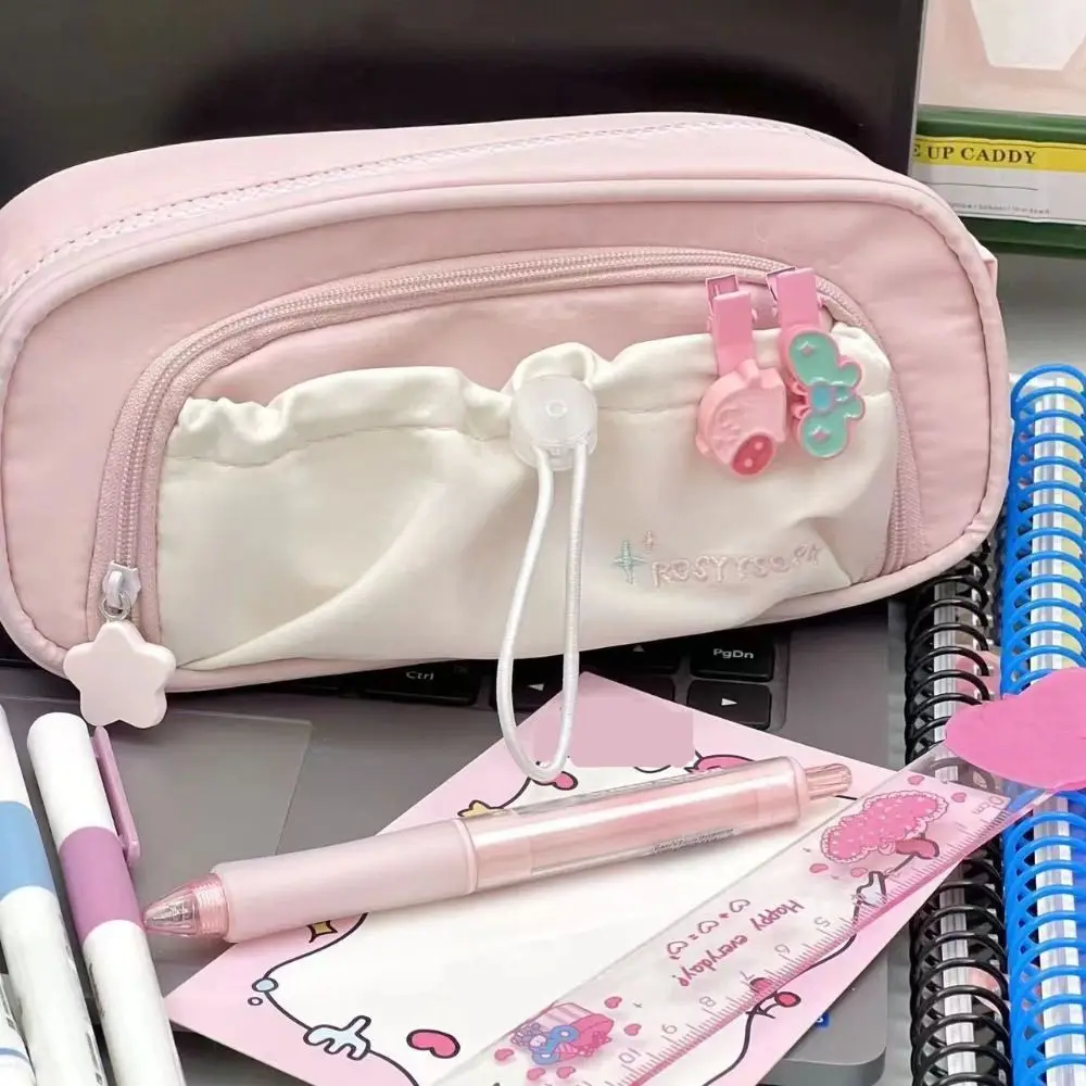 Fashion Multi Layered Stationery Storage Bag Multi-function Large-capacity Stationery Organizer Portable Pencil Box