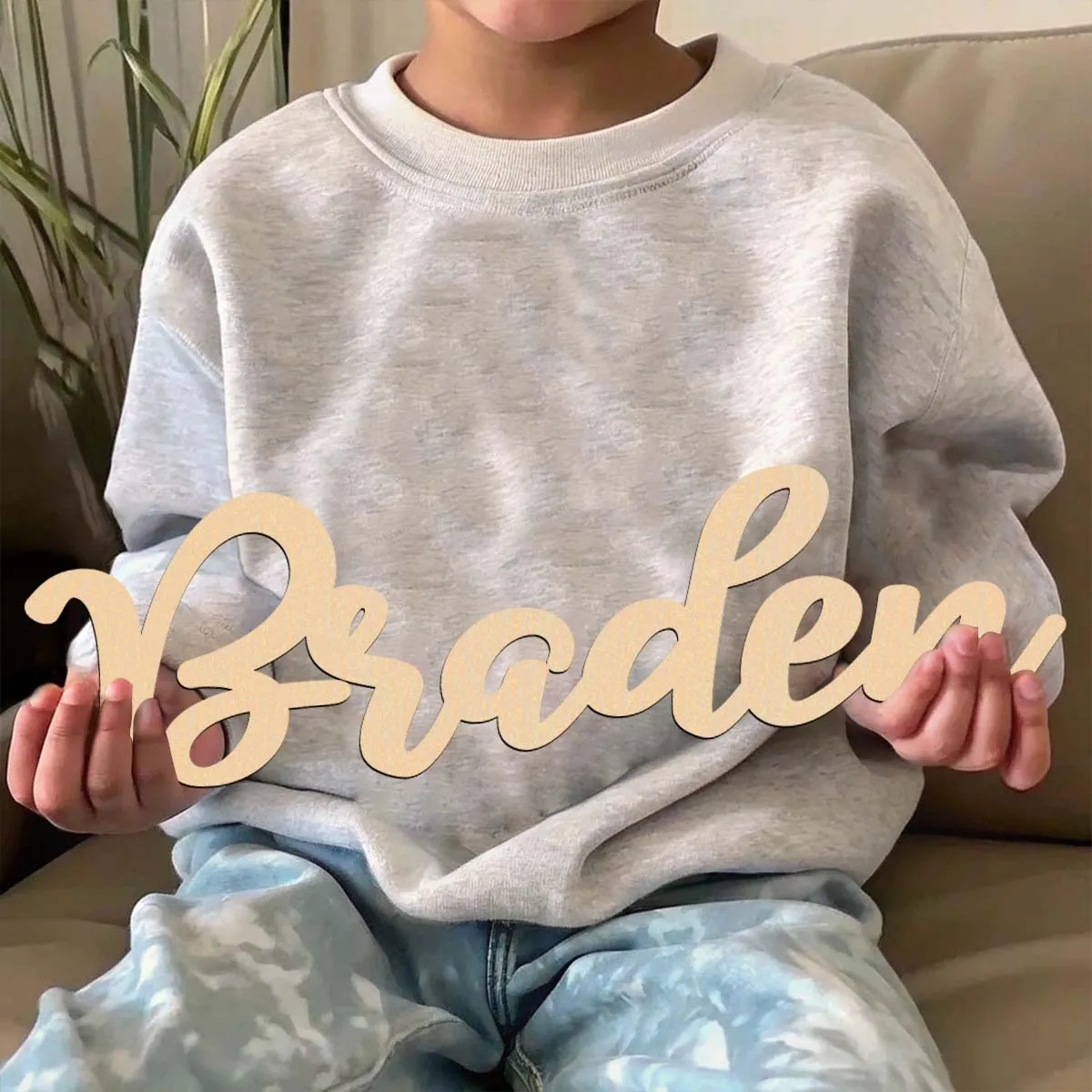 1pc diy braden exemplo texto personalizado decoração de madeira material de madeira sinal de madeira orientação vertical porta pendurado decoração