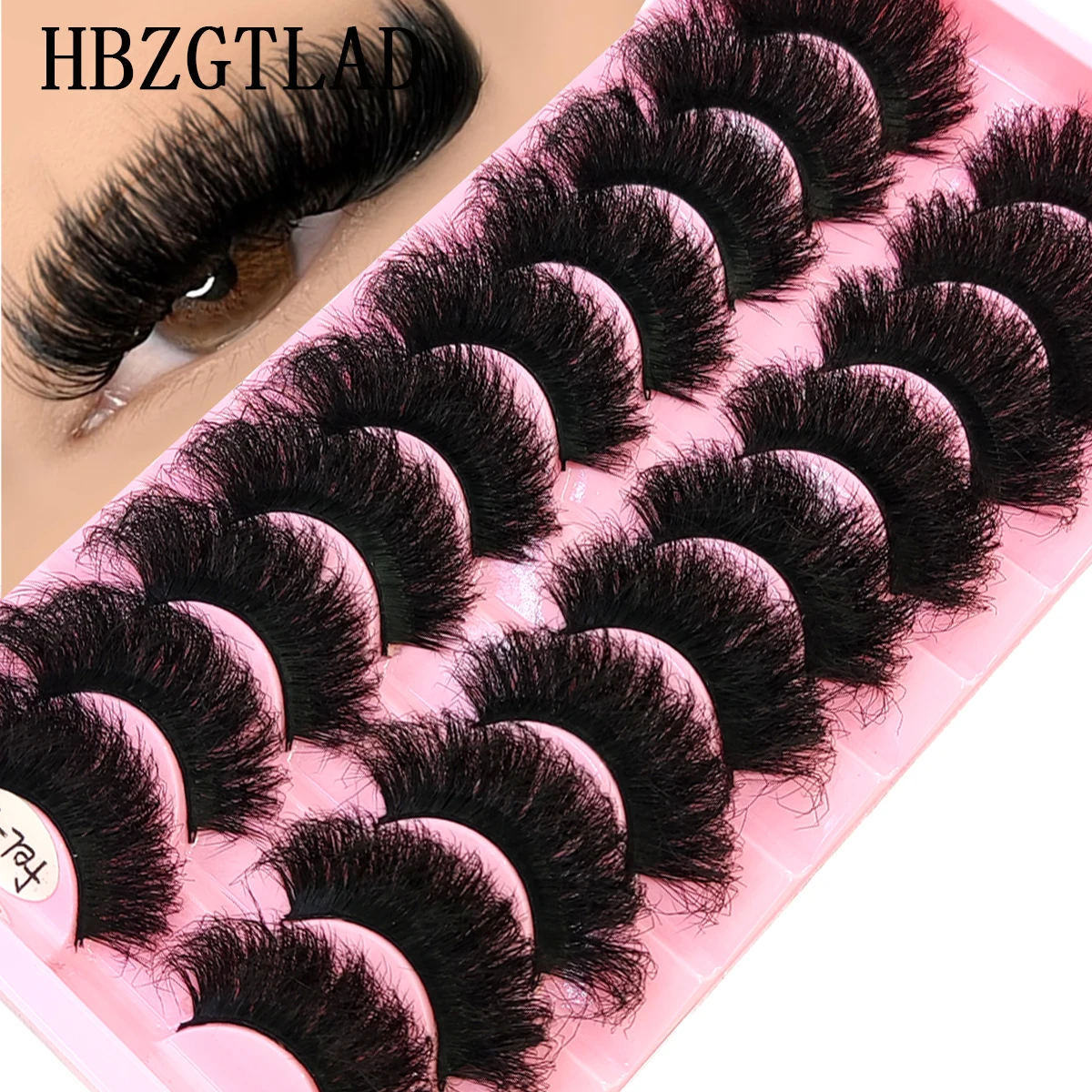 New 10 pairs of artificial mink eyelashes 5D dramatic handmade fluffy natural length 25mm eyelash extension makeup