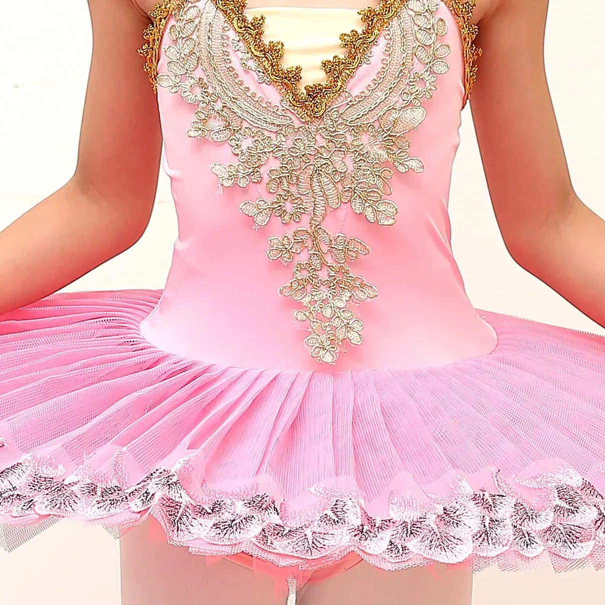 Professionelle Ballett-Tutu-Rock für Mädchen, weiße Schwanensee-Kostüme für Kinder, Pfannkuchen-Mädchen-Tanzkleidung