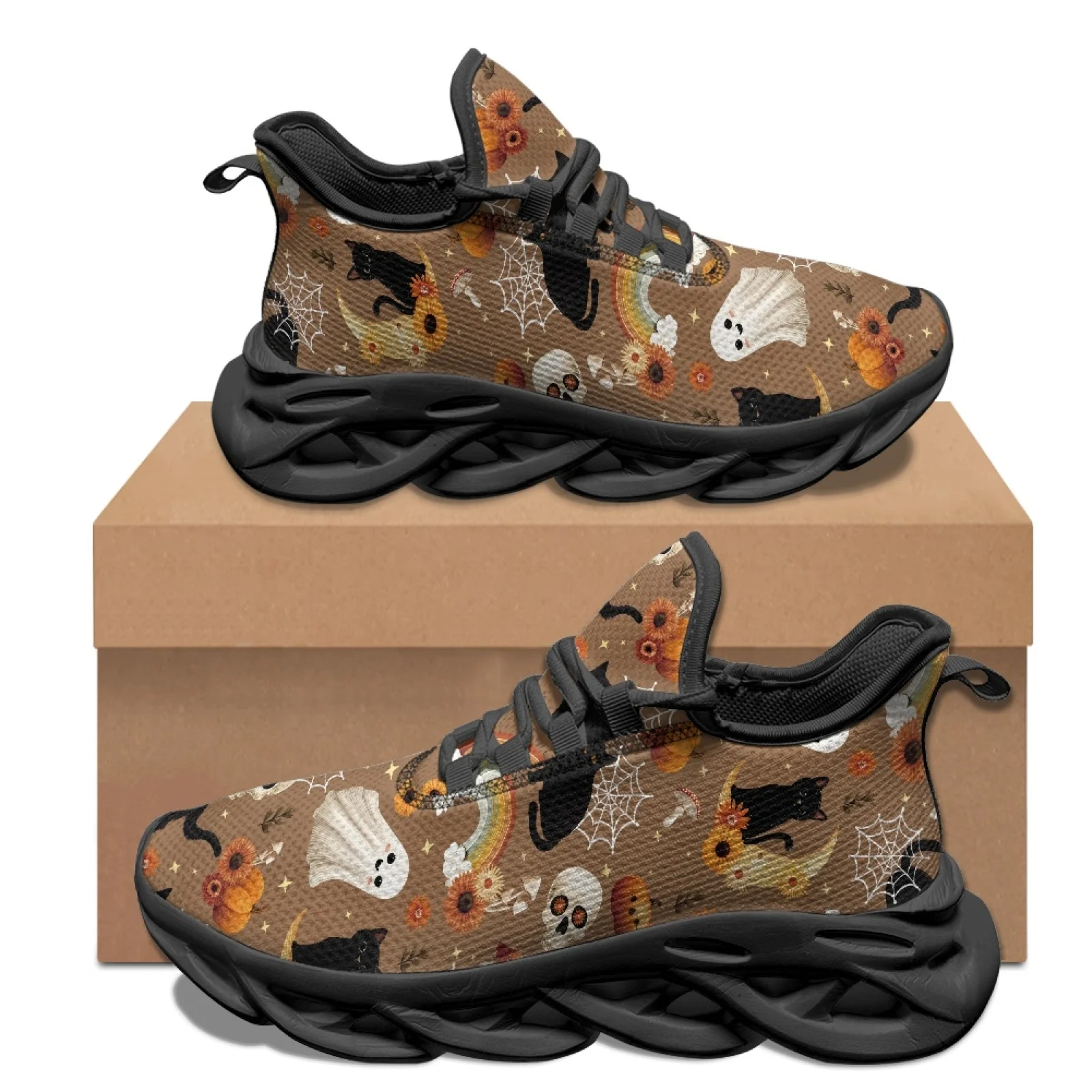 PENSTROLL PENSTROLL Rainbow Ghost Print Casual Fashion Sneakers for Outdoor Sports Mesh & EVA New Arrival Fall Fashion Mens