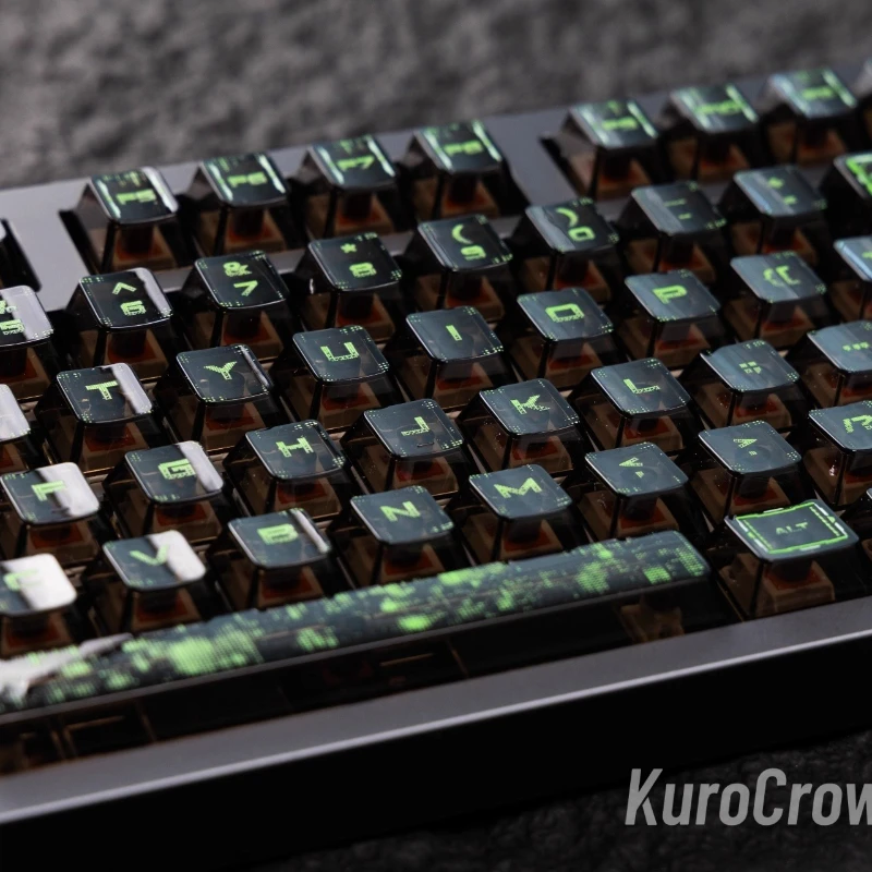 Cyber Hacker Theme Keycaps Set PC Cherry Profile Custom Original Handmade Keycaps for Mechanical Keyboard Accessories DIY Gift