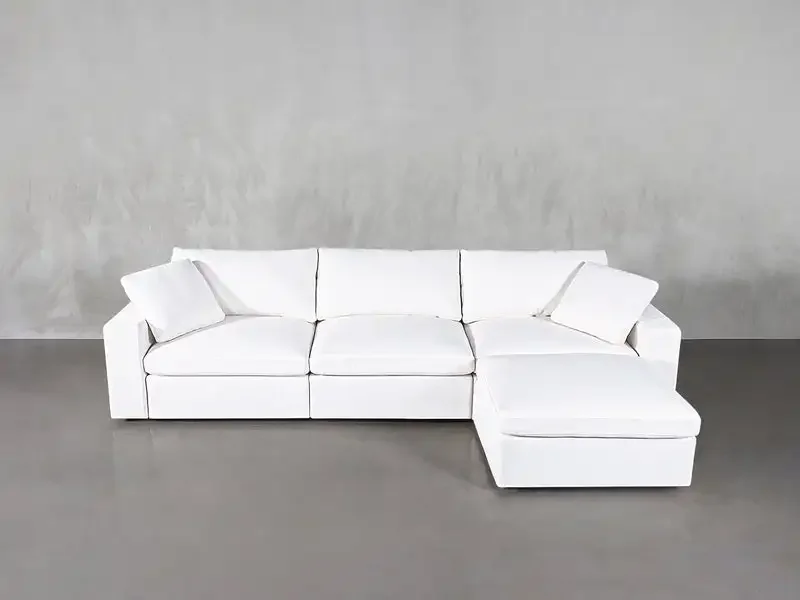 European Luxury Fabric L Shape Corner Sofa Chaise Modular Sectional Living Room Cloud Sofa