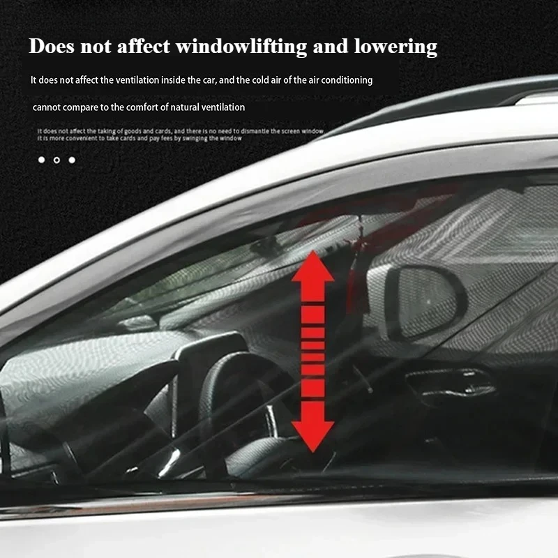 Dos ventanas de malla para coche a prueba de mosquitos: protección UV, reducción de calor, red de privacidad, cubierta repelente de mosquitos, portátil