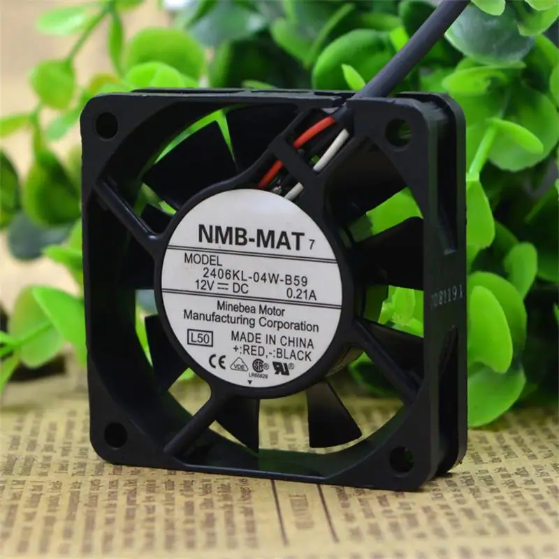 

New For NMB 2406KL-04W-B59 12V 0.21A 6015 6CM Three-Wire Speed Measurement Durable Fan