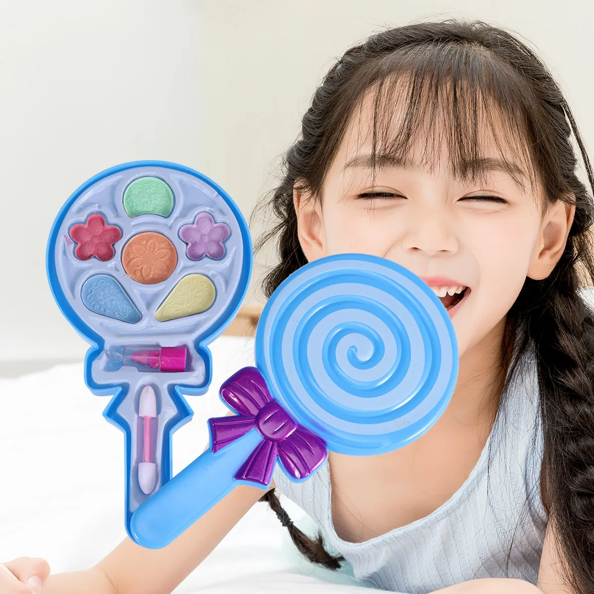 

Kids Make up Children Makeup Toys Girls Pretend Sky-blue Children's Cosmetics and Se